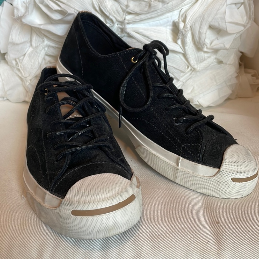 NEW!  Jack Purcell Black Suede with leather trim